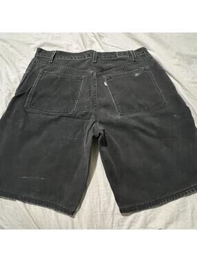Vintage Levi's Faded Black Silver Tab Grunge Loose Fit Baggy Shorts 37x10 tag 38